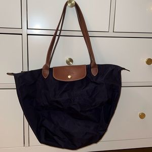Longchamp large handbag. Purple eggplant color